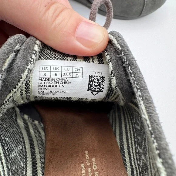 TOMS Womens Desert Wedge Shoes Size 8 Castlerock Gray Suede Ankle Booties - Picture 11 of 12